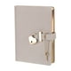 thumbnail image 1 of Diario Uxcell B6 con cerradura y llave, cuaderno de cuero para journaling lindo, diario con cerradura, gris, 1 of 7
