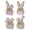 4pcs, variant on 1 Pack Wooden Easter Bunny Table Decorations Easter Peeps Decor Spring Wood Bunnies Rabbit Ornament Farmhouse Tabletop Decor for Party Tiered Tray Mantle Desk Office Home Party Patio Yard Decor