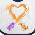 thumbnail image 4 of Inktastic Fire Heart Dragons Boys or Girls Baby Bib, 4 of 4
