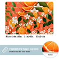 thumbnail image 2 of Tangerine Polyester Non-Slip Machine Washable Indoor Rug Floor Mat Chair Rug, 2 of 6