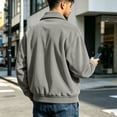 thumbnail image 3 of Men's Corduroy Jackets Long Sleeve Casual Jacket Outwear Warm Soft Full-Zip Sweatshirt Jacket for Cold Outdoor Weather Coat with Pockets, 3 of 6