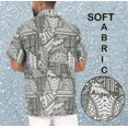 thumbnail image 2 of HAPPY BAY Men's Hawaii Cruise Short Sleeve Button Down Shirt Aloha Beach Party Shirts Holiday Tops Hawaiian Shirt For Men M Black, Geometric, 2 of 4