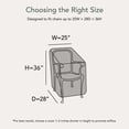 thumbnail image 2 of Covermates Outdoor Chair Cover (Set of 4) - 25"W x 28"D x 36"H, Durable Vinyl, Water-Resistant, 2 of 7