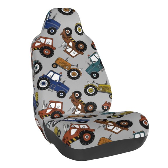 Vsdgher Color Tractor for Automotive Seat Covers for Cars Trucks and SUVs, Universal Fit Anti-Slip Bucket Seat Protector for Cars,Vehicle Seat Protector for Front Seats