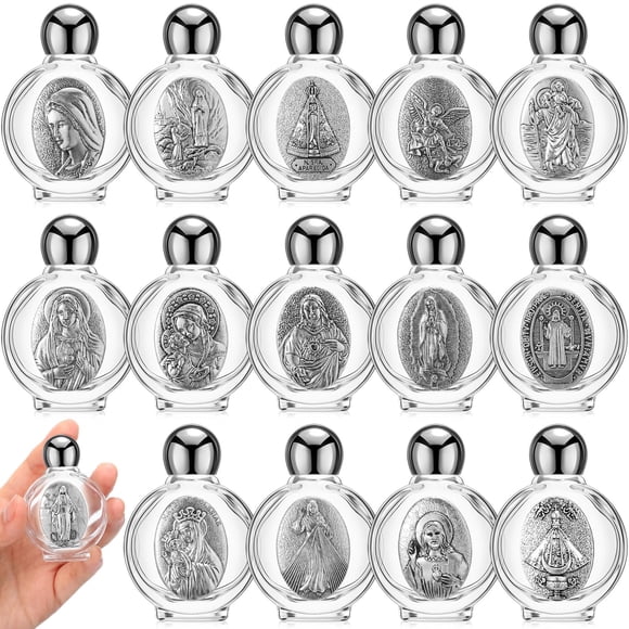 Botellas de vidrio para agua bendita Domensi, 15 unidades, 15 ml, Christian
