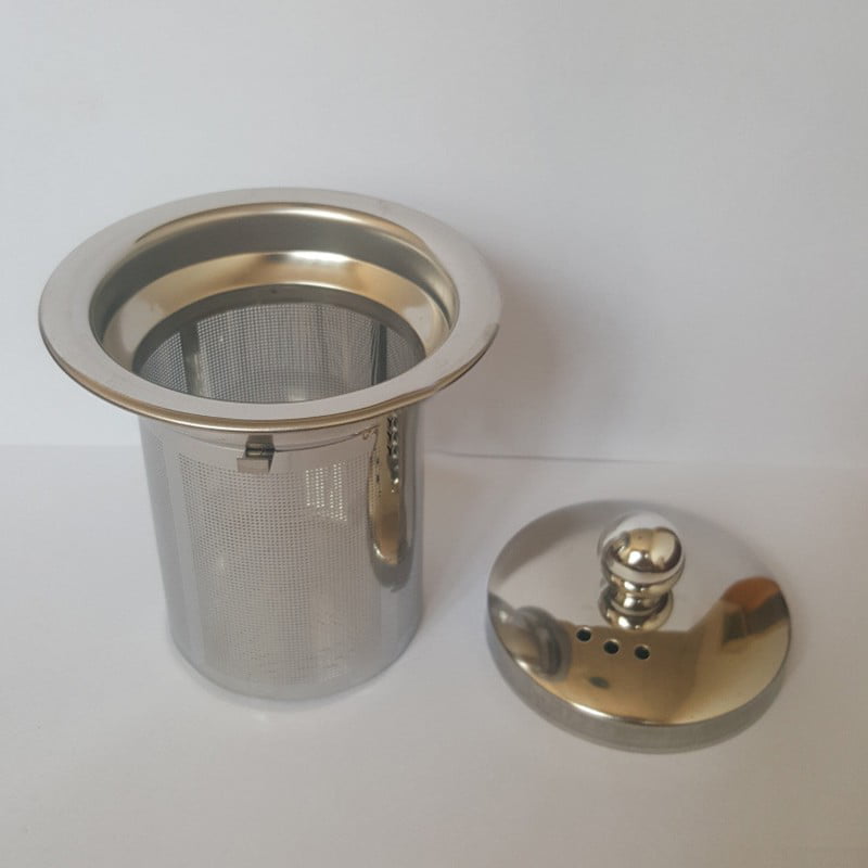 Silver Tea Strainer Spice Stainless Basket Steel Filter Heat Resistant