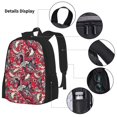 thumbnail image 3 of Disketp Rooster Head Mochila Estampada de Gran Capacidad con Lonchera y Estuche, Set de 3 Piezas para Estudiantes, 3 of 7