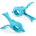 thumbnail image 1 of Beach Towel Holders for Beach Chairs, Patio & Pool Accessories - (Dolphins) 2, 1 of 4