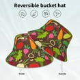 thumbnail image 5 of Kll Cartoon Vegetables Bucket Hat For Women Men Packable Travel Beach Sun Hat Outdoor Rave Accessories Reflective Fisherman Cap, 5 of 9