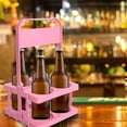 thumbnail image 2 of 2DXuixsh Beer Bottle Storage Wine Rack Plastic Four Hole Folding Wine Rack Portable Portable Beer Basket Four-Bottle Beverage Cocktail Display Rack Kitchen Organizers and Storage Rd2, 2 of 8