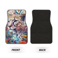 thumbnail image 2 of Lsque Vibrant Leopard In Flowers Print 4-Piece Floor Mats, Heavy-Duty Rubber Liners, Anti-Slip Design, All-Season Automotive Protection, Vehicles, Cars, Trucks, and SUVs, 2 of 7