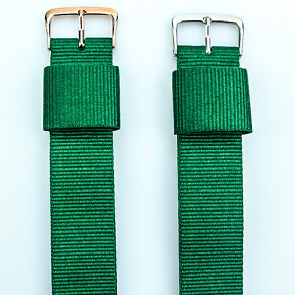 OUNONA Green Nylon Watch Band for Smartwatch Use Durable Comfortable with Steady Secure Fit 20mm Silver Buckle