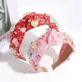 thumbnail image 5 of Valentine's Day Headbands for Women Fabric Wide Edge Hair Clips Elegant Ladies Party Hair Accessories, 5 of 8