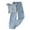 Blue, variant on Two Piece Kids Outfit Girls Summer Fashion Clothes Plaid Crop Tops Wide Leg Cargo Pants Athletic Playwear Lounge Wear 9 Years, Blue