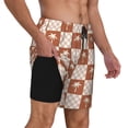 thumbnail image 3 of Daiia Brown Palms Mens Swim Trunks Swim Shorts Quick Dry Swim Shorts with Mesh Lining Pockets-Large, 3 of 9