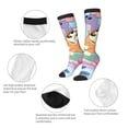 thumbnail image 3 of Masiiu Bluey Print Adult Crew socks, Comfortable Novelty Colorful Patterned, Breathable, Stylish Colorblock for Men Women, 3 of 6