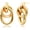 V-Double Hoop-Gold, variant on Chunky Gold Earrings for Women - Double Knots 14K Real Gold Plated Hypoallergenic Nickel Free Jewelry Dangle, Dainty Statement Knot Drop Earrings for Womens Trendy[u0931]