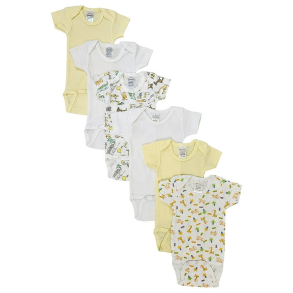 Unisex Baby 6 Pc Bodysuits