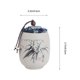 thumbnail image 2 of Chinese Style Coarse Pottery Hand Painting Tea Jar Storage Container Quaint Cloth Lid Sealed Canister Coffee Sugar Can Gift for Restaurant Home - Bamb, 2 of 3