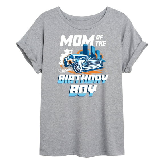 Hot Wheels - Mom Of Birthday Boy - Juniors Ideal Flowy Muscle T-Shirt