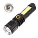 thumbnail image 1 of Linterna Telescópica, Lámpara lateral de Mazorca Tipo C Linterias de Luz Fuertes Torchas Negras Con Cable de Datos para emergencia, 1 of 7