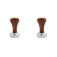 thumbnail image 1 of Injueey Wood Handle Coffee Powder Press Machine Base Corrosion Pressing Dispenser Alloy Aluminum Resistant Washable Tamper for Bar Shop 2piezas, 1 of 6
