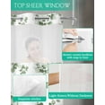 thumbnail image 4 of No Hook Shower Curtains with Snap in Liner, Sage Greenery Waterproof Fabric Shower Curtain, Eucalyptus Sprigs Watercolor Botanicals Double Layers & See-Through Top Window Bathroom Curtains 48''x72'', 4 of 6