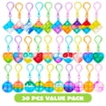 thumbnail image 4 of Joyfy 30 Pack Mix Pop Fidget Keychain, Mini Fidget Toys Bulk Party Favors for Kids, Goodie Bag Stuffers for Classroom Prizes Sensory Toy, 4 of 8