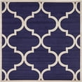 thumbnail image 2 of Unique Loom 3135718 8 x 8 ft. Austin Trellis Square Rug, Navy Blue, 2 of 10