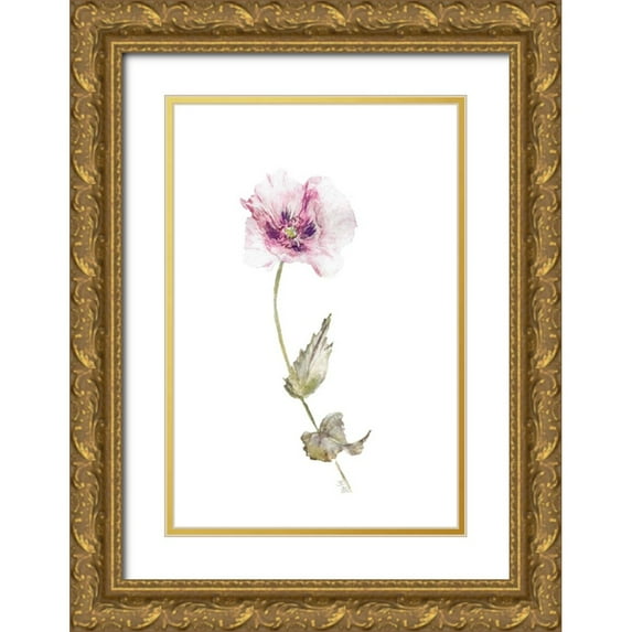 Fay, Mela 13x18 Gold Ornate Wood Framed with Double Matting Museum Art Print Titled - Floral I