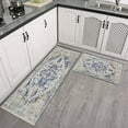 thumbnail image 3 of Bohemian Blue National Design Carpet Kitchen Rugs and Mats Sets Of 2,Kitchen Decoration Rugs,Rubber Backing Non-Slip Floor Mat for Sink Washable Waterproof Laundry Room Runner Rugs, 3 of 7