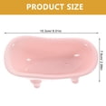 thumbnail image 2 of Minkissy Pink Ceramic Soap Dish Holder with Drain Hole for Storage Fits Normal Soap and Kitchen Sponge, 2 of 8