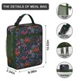 thumbnail image 3 of Peony Insulated Lunch Bag Box Women Reusable Lunch Tote Bag with Front Pocket Lunch Box Containers Work Beach, 3 of 6
