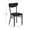 thumbnail image 5 of Flash Furniture Set of 2 Commercial Dining Chairs with 500 LB. Capacity Black Steel Frame, Black Vinyl Boomerang Back, and Black Vinyl Seat, 5 of 11