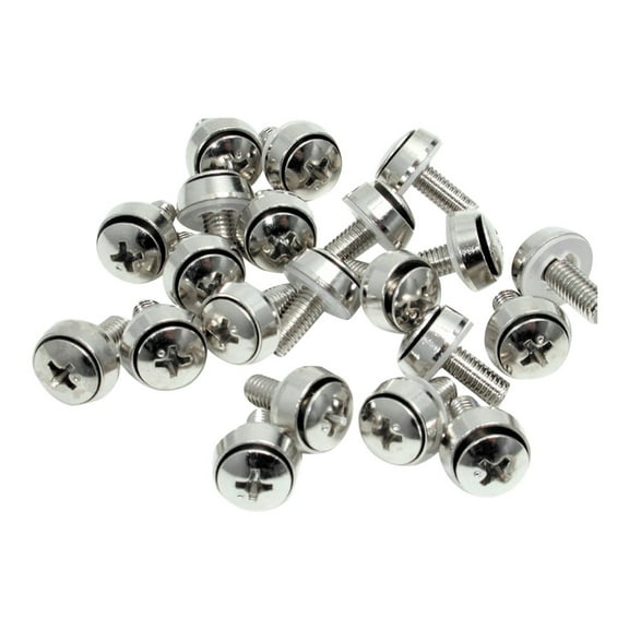 StarTech M6 x 12mm - Screws - 100 Pack - M6 Mounting Screws for Server Rack & Cabinet