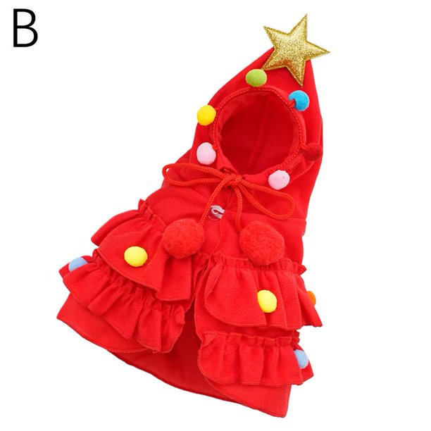 Ruifaya Traje de Papá Noel para mascota, capa con capucha, vestido nuevo para cachorro, regalo para perro elegante T8p4