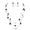 blackwhite, variant on Bocar 3-Layer Illusion line Long Necklace Earrings Set Ladies Green Beads (N0006-green)