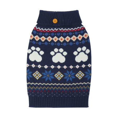 Vibrant Life Vl Blue Paw Sweater Xxs