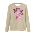 thumbnail image 4 of Dyfzdhu Long Sleeve T-shirt For Women Breast Cancer Awareness Shirt For Long Length Sleeve Tops Crew Neck Sweatshirts Breast Cancer Shirts Casual Top, 4 of 4