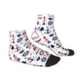 thumbnail image 3 of Bingfone Sailing Marine Travel Design Patterned Men'S Women'S Casual Cotton Socks, 3 of 9