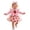 AB39 Pink, variant on Tisuna Romper For Baby Girls Long Sleeve Strawberry Print Bodysuit Dress With Headband Cute Snap Closure Party Jumpsuit, Size 0-18 Months, Pink