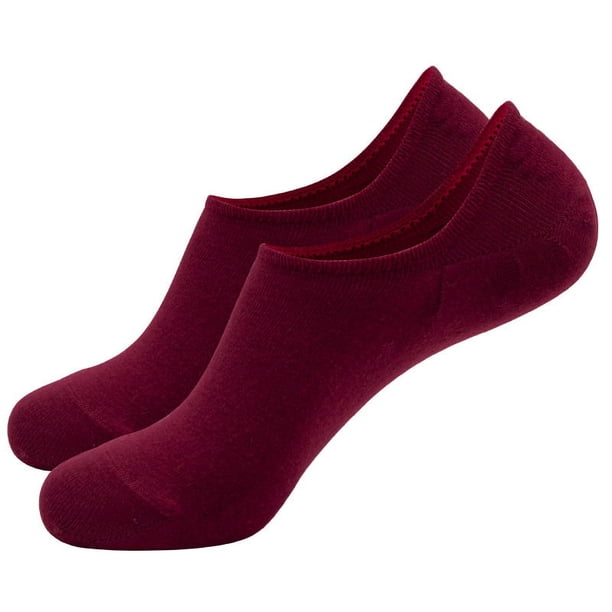 Nvzi 10 pairs of No Show Socks Womens - Non Slip Low Cut Ankle - Invisible Liner Socks for Casual & Formal Wear - Soft & Stretchable,Red