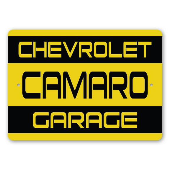 Chevrolet Camaro Garage Aluminum Metal Decor Sign - 4x18 inches