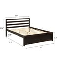 thumbnail image 5 of SYNGAR Full Size Platform Bed Frame with Solid Wood Headboard and Footboard, Rustic Style Mattress Foundation, Full Bed Frame for Kids Boys Girls Teens Adults, No Box Spring Needed, Espresso, 5 of 12