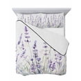 thumbnail image 7 of Lavender Floral Twin Size Down Alternative Comforter, Lightweight Comforter Quilt Bedding Set with Pillow Shams Spring Flowers Botanical Plants All Seasons Bed Comforter Duvet Insert 68"x86", 7 of 7
