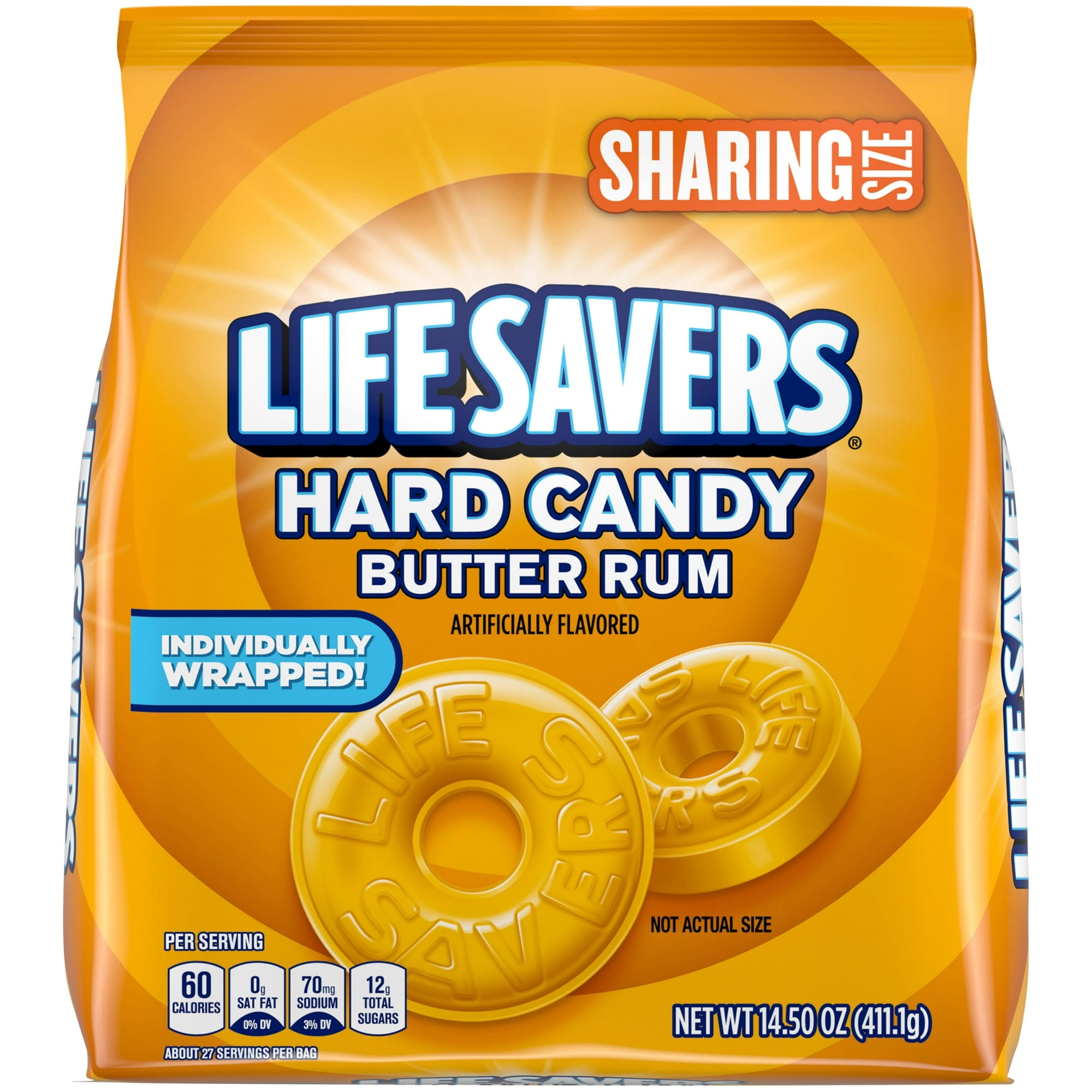 Life Savers Butter Rum Hard Candy Individually Wrapped, Size 14.50 oz