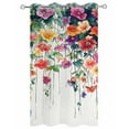 thumbnail image 2 of nqOlkjepod Outdoor Curtains for Patio Waterproof, Flower Leaf Outdoor Privacy Panels Grommet, Spring Weeping Blossom Paintings Watercolor Blackout Outside Curtains for Porch/Cabana 54"x95", 1 Panel, 2 of 8