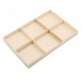 thumbnail image 6 of acdanc Hamlinson Ornaments Wood Tray 6 Grids Wooden Storage Organizer Box Small Wood Drawer Organizer Boxes Jewelry Tray, Display Trays for Christmas Decorations Handmade Wood Chips DIY Accessories, 6 of 7