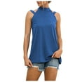 thumbnail image 1 of Mujeres Casual Color sólido Sin mangas Sexy Fuera del hombro Camiseta sin mangas delgada Fridja  qr3690, 1 of 6