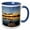 Blue/White, variant on 3drose, Kayaking into Sunset Rays on Mcwennger Slough Near Kalispell, Montana, 11oz Two-tone Red Mug